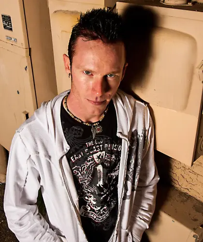 portrait from above of a singer