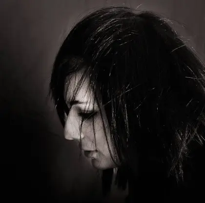 side profile of gothic woman