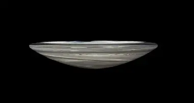 A short and wide marble decorative bowl