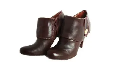 Brown shoes on a white background