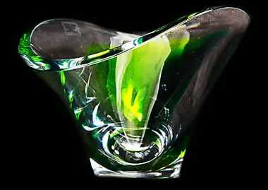 large green crystal bowl