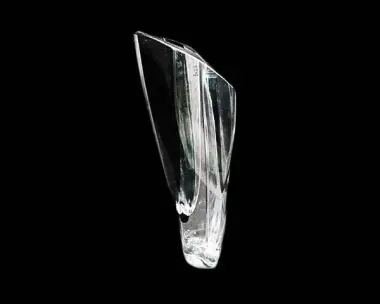 tall crystal vase